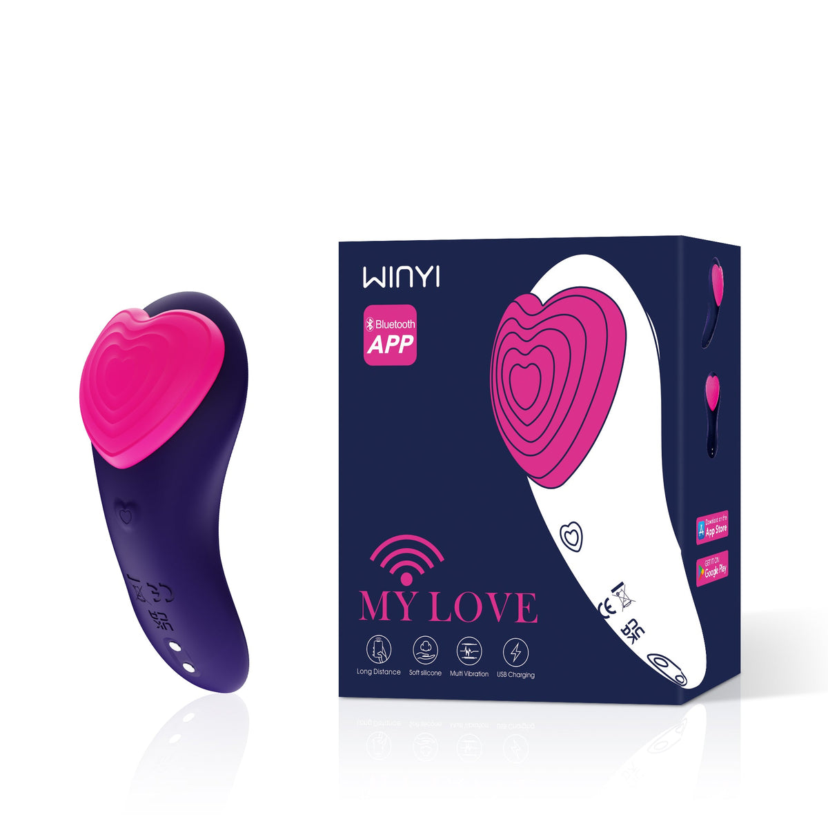 Vibrador Interactivo Tipo Panty Para Clitoris My Love Winyi Wy0630-App - vibradores - envio discreto a Colombia - producto de bienestar íntimo