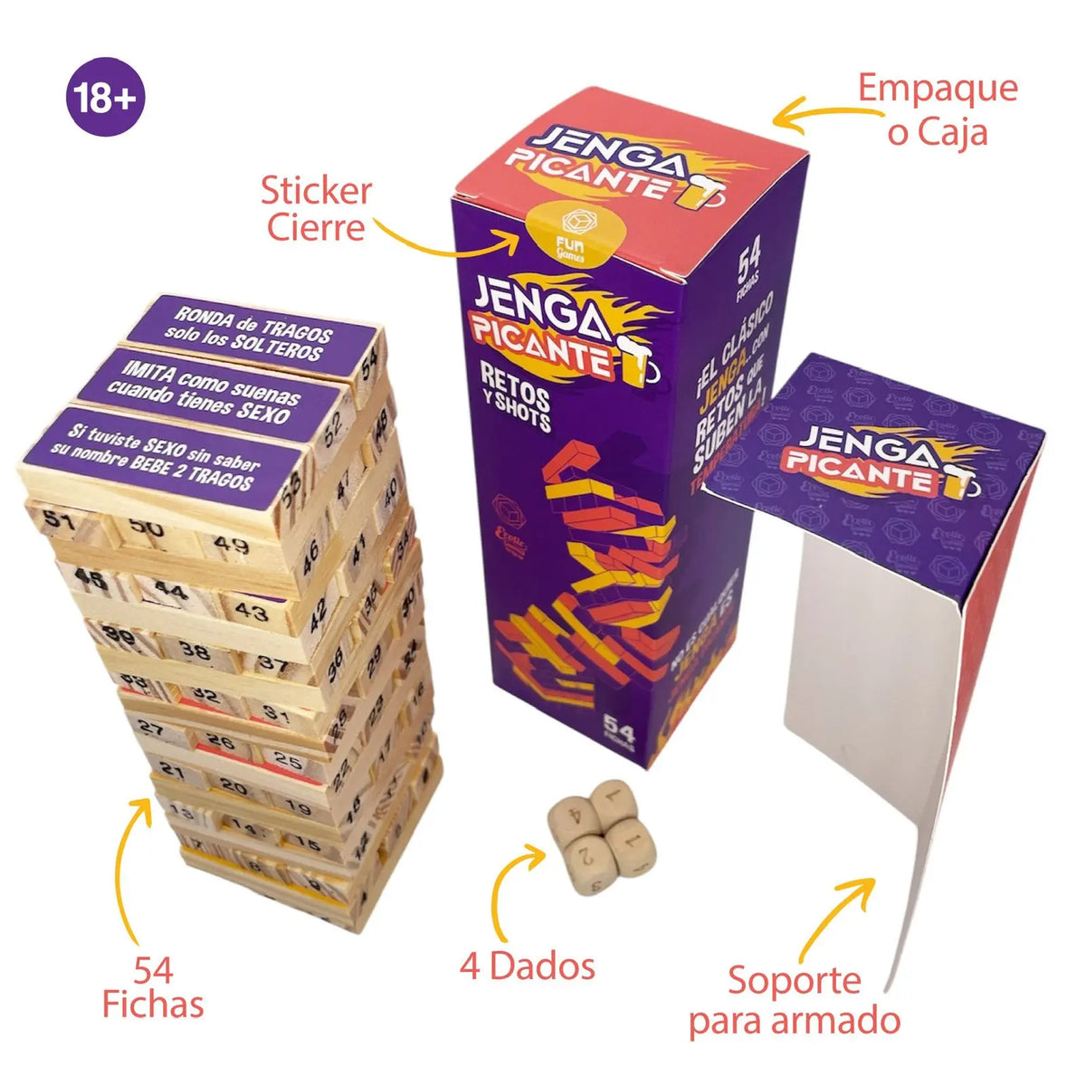 Jenga Picante - juegos - envio discreto a Colombia - producto de bienestar íntimo