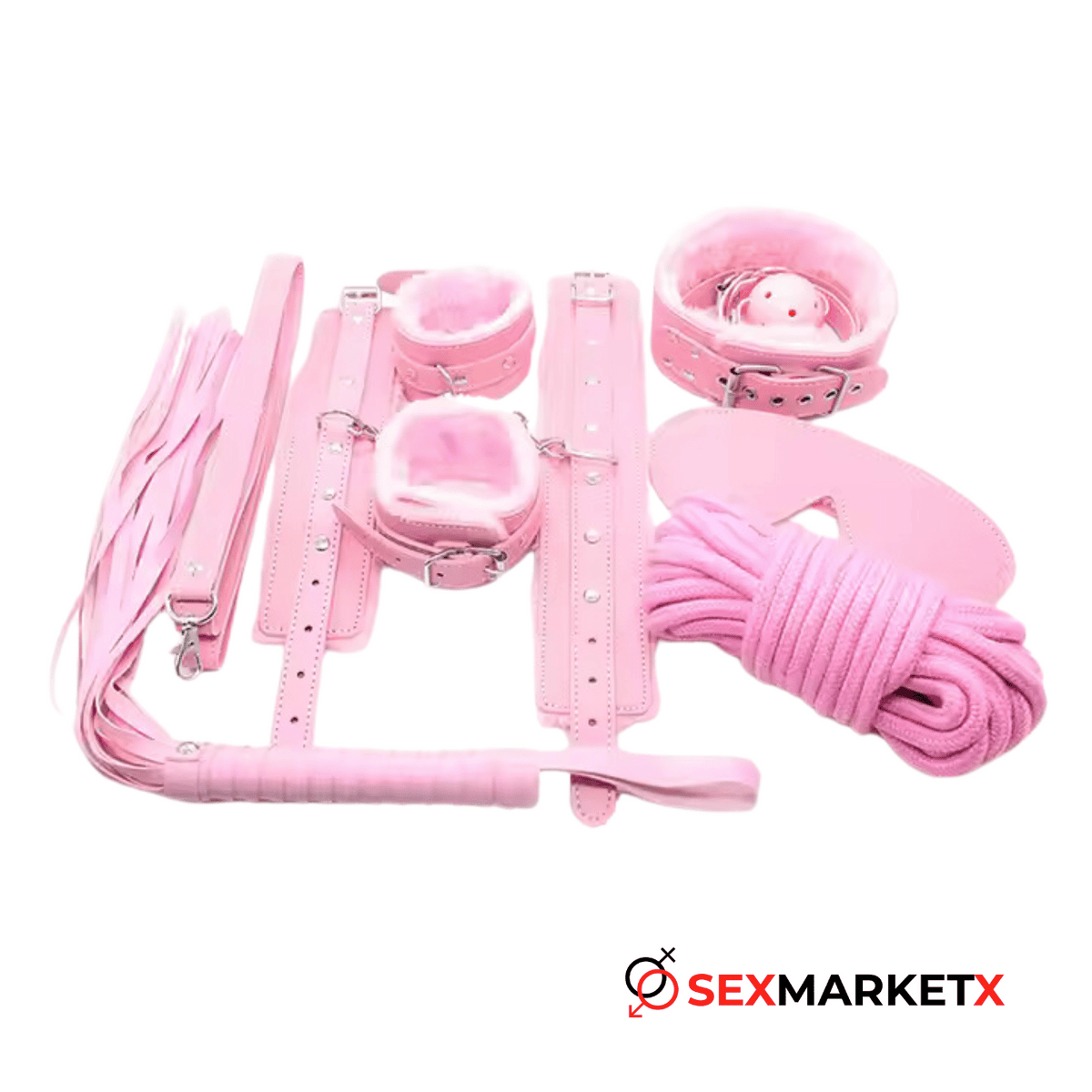 Kit sado 10 piezas_Rosado - bondage - envio discreto a Colombia - producto de bienestar íntimo