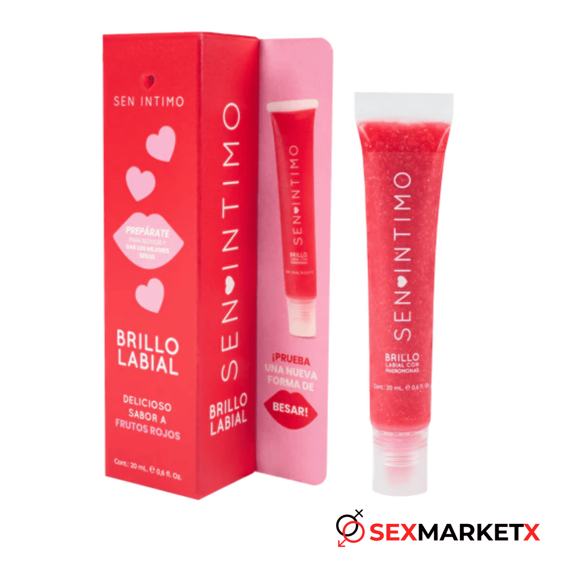 Brillo Labial Cereza x 20ml - estimulante sexual - envio discreto a Colombia - producto de bienestar íntimo