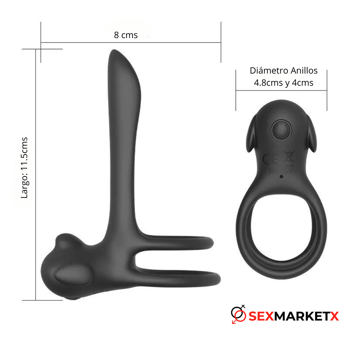 Anillo con vibración y control en silicona médica - anillos - envio discreto a Colombia - producto de bienestar íntimo