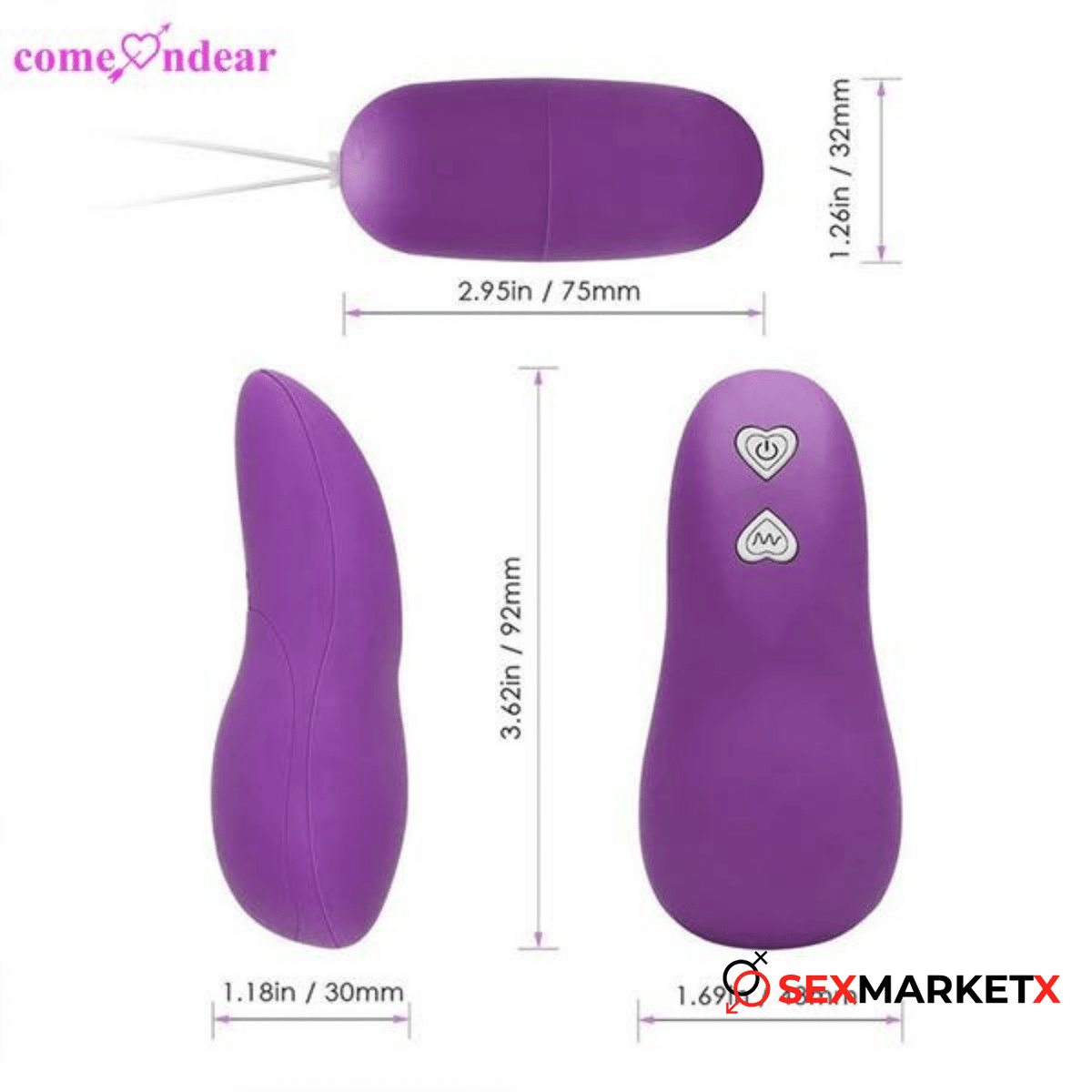 Huevo Inalámbrico Genny 10 Funciones - huevos vibradores - envio discreto a Colombia - producto de bienestar íntimo