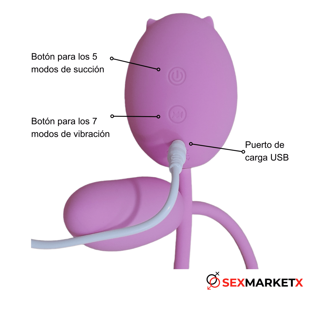 Huevo vibrador dual suckfun - succionadores - envio discreto a Colombia - producto de bienestar íntimo