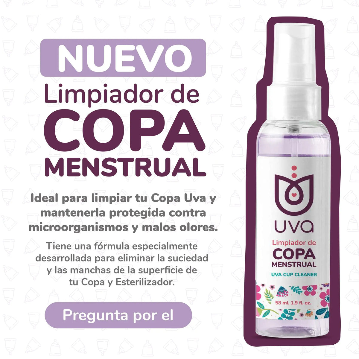 Limpiador de copa menstrual UVA - copas menstruales - envio discreto a Colombia - producto de bienestar íntimo