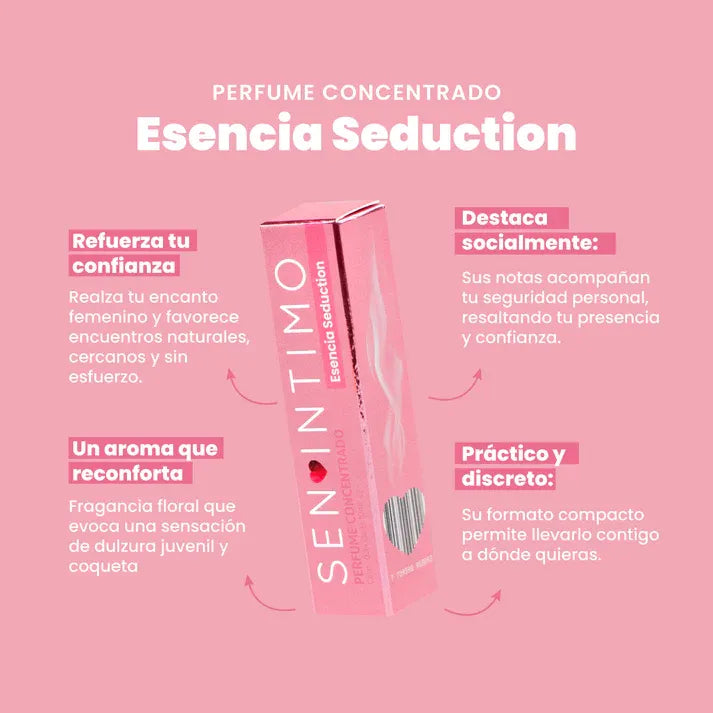 Perfume para mujer esencia Seduction x 10ml - estimulante sexual - envio discreto a Colombia - producto de bienestar íntimo