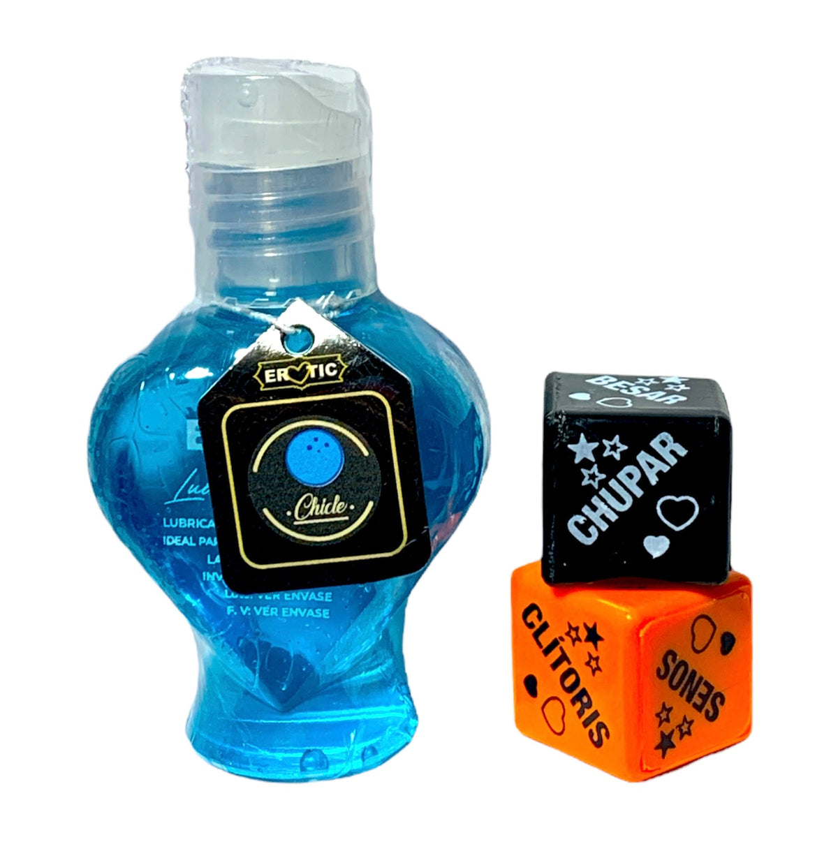 Lubricante Erotic Corazón con Dados 50ml - lubricantes - envio discreto a Colombia - producto de bienestar íntimo