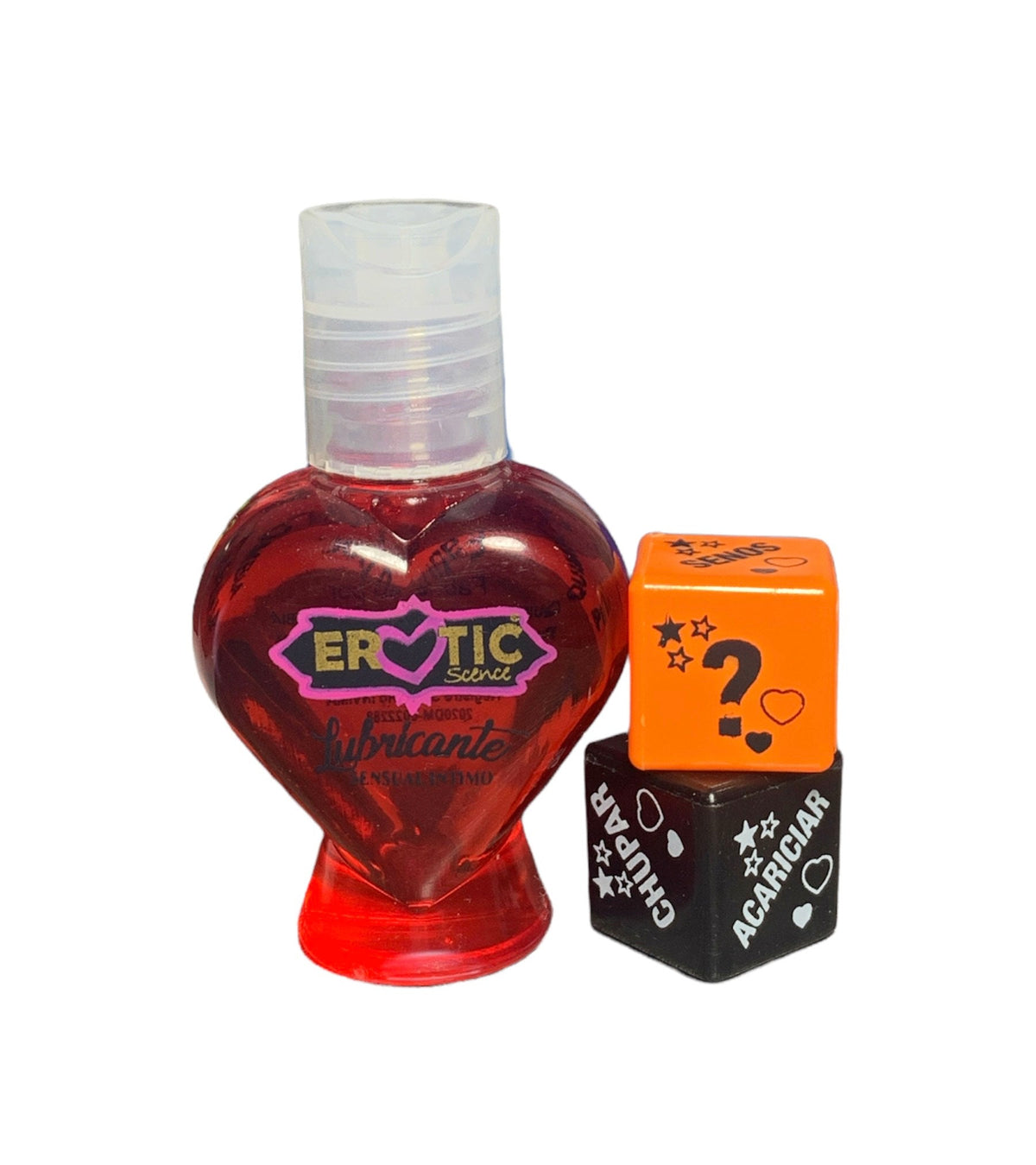 Lubricante Erotic Corazón con Dados 50ml - lubricantes - envio discreto a Colombia - producto de bienestar íntimo