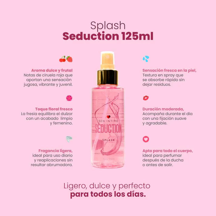Splash Seduction 125ml - estimulante sexual - envio discreto a Colombia - producto de bienestar íntimo
