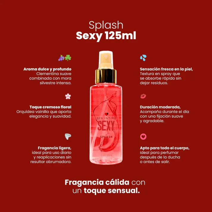 Splash Sexy 125ml - estimulante sexual - envio discreto a Colombia - producto de bienestar íntimo