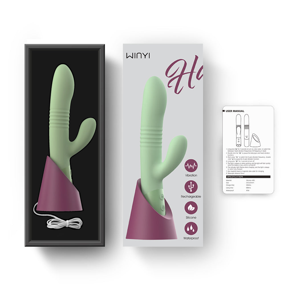 Vibrador Doble Estimulación Hailey Winyi Wy0608 - vibradores - envio discreto a Colombia - producto de bienestar íntimo