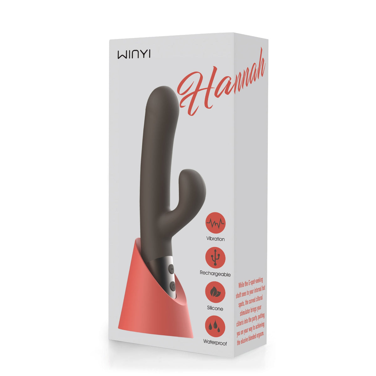 Vibrador Doble Estimulación Hannah Winyi Wy0611 - vibradores - envio discreto a Colombia - producto de bienestar íntimo