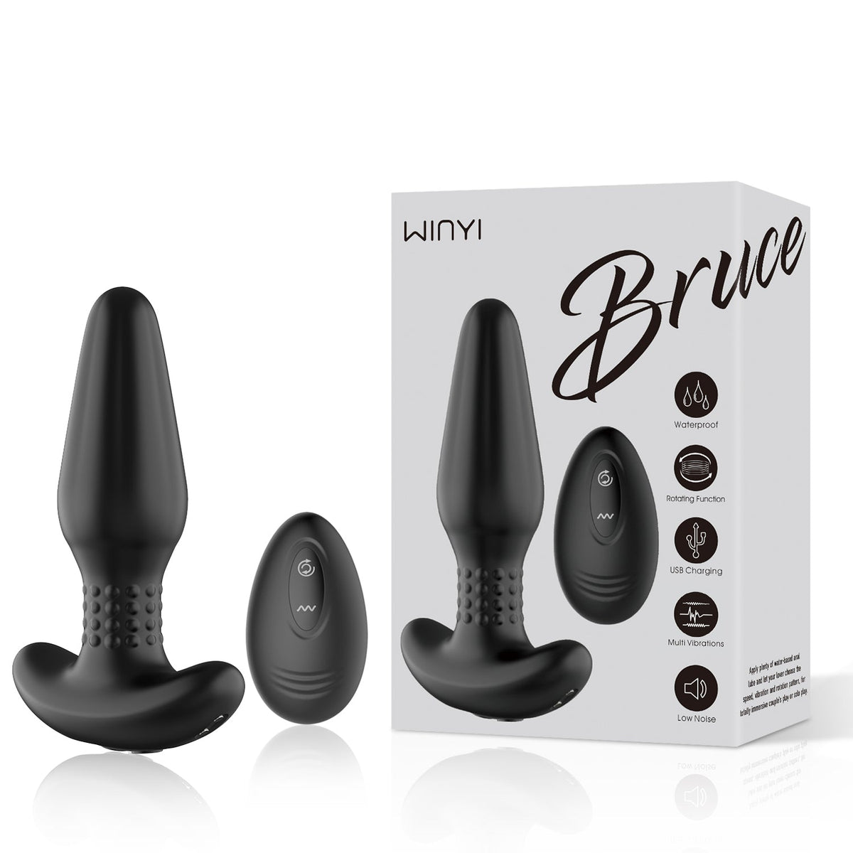 Vibrador Winyi Anal A Control Remoto Bruce Wy0626 - vibradores - envio discreto a Colombia - producto de bienestar íntimo