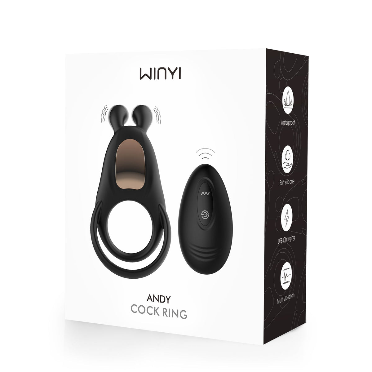 Anillo 2 En 1 Winyi Andy - linea exclusiva winyi - envio discreto a Colombia - producto de bienestar íntimo