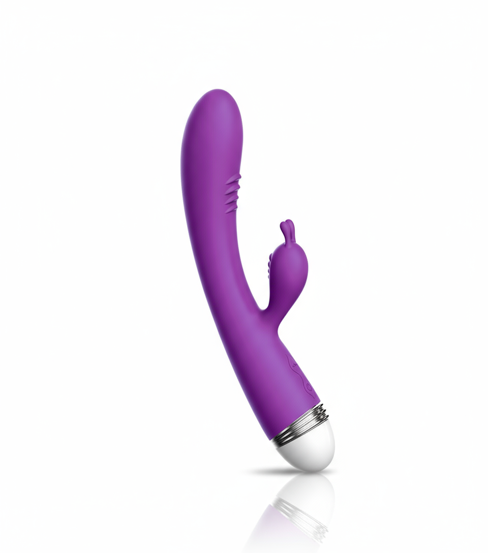 Vibrador Dual Curvado Para Punto G Y Clítoris - Modelo Ll-B1904-B - vibradores - envio discreto a Colombia - producto de bienestar íntimo