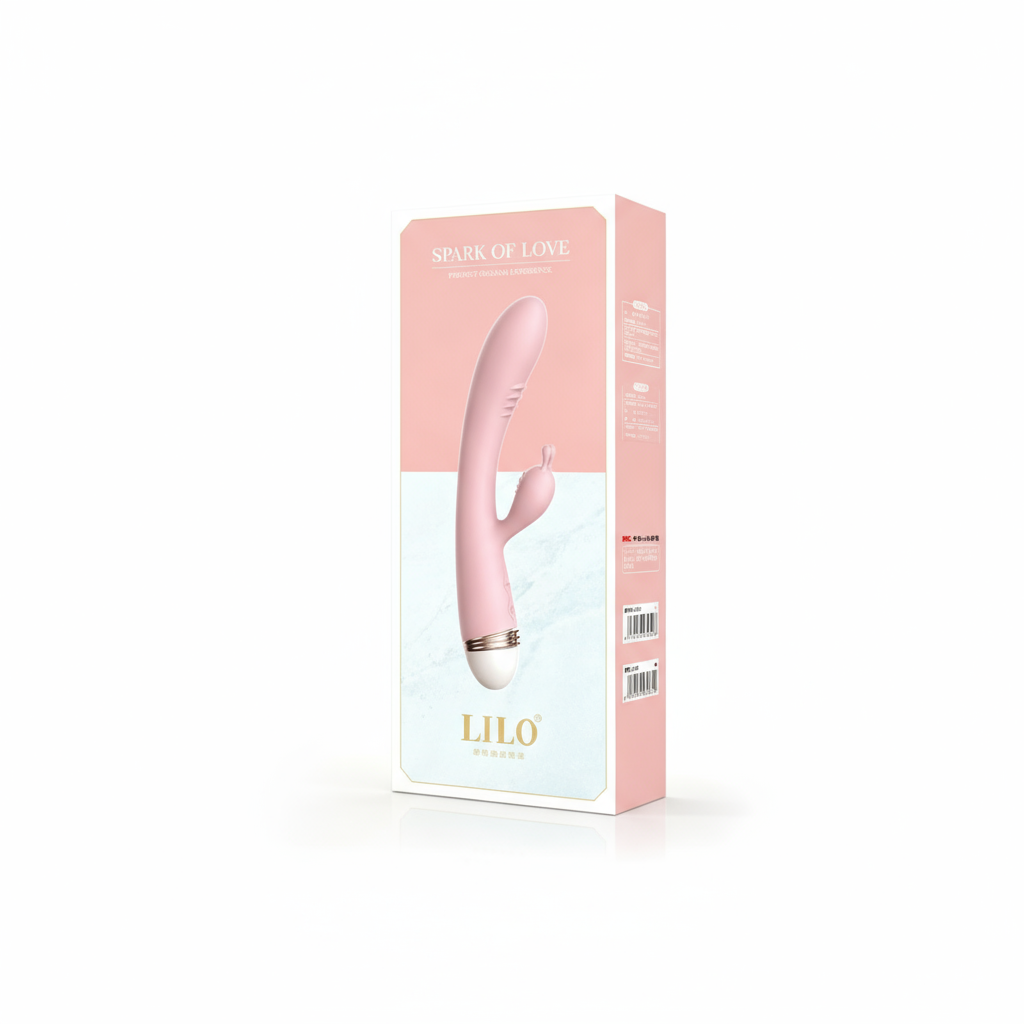 Vibrador Dual Curvado Para Punto G Y Clítoris - Modelo Ll-B1904-B - vibradores - envio discreto a Colombia - producto de bienestar íntimo