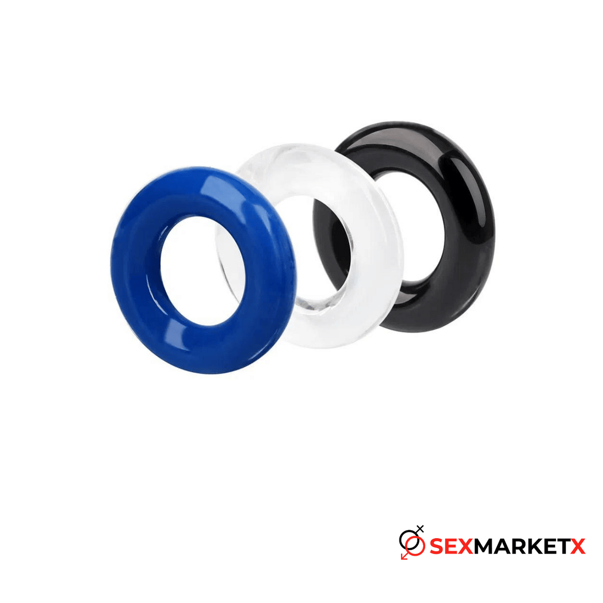Set de anillos para el pene Anyx Tricolor - anillos - envio discreto a Colombia - producto de bienestar íntimo