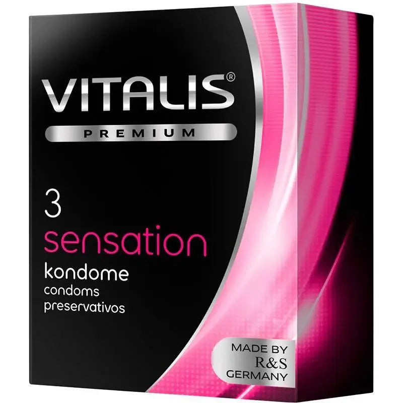 Condón Vitalis Sensations x 3 - condones - envio discreto a Colombia - producto de bienestar íntimo