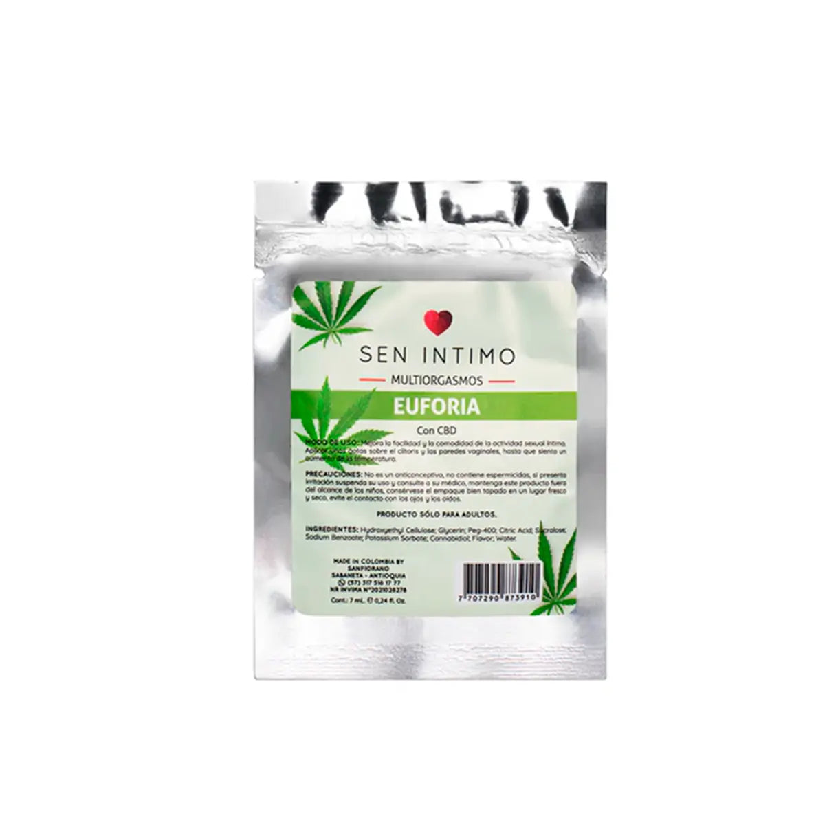 Lubricante Íntimo Euforia x 7ml - multiorgasmos - envio discreto a Colombia - producto de bienestar íntimo