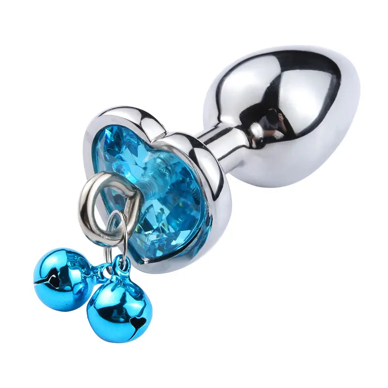 Plug anal metálico joya corazón cascabel Talla S - anales - envio discreto a Colombia - producto de bienestar íntimo