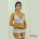 conjunto liguero Blanco