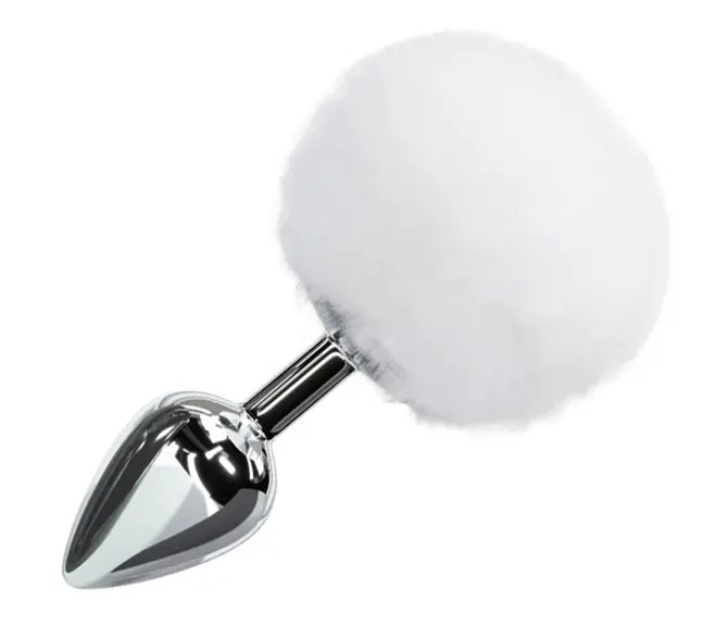Plug anal metálico cola de conejo talla S - anales - envio discreto a Colombia - producto de bienestar íntimo