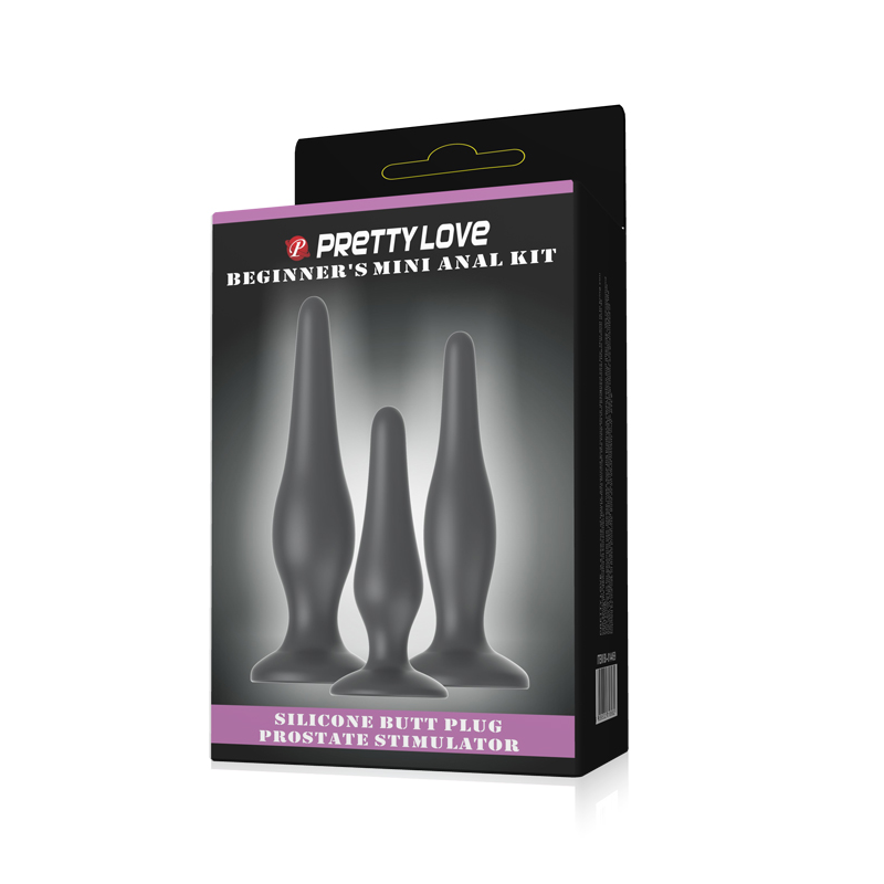 Plug Trio Pretty Love Beginners - linea exclusiva prettylove - envio discreto a Colombia - producto de bienestar íntimo